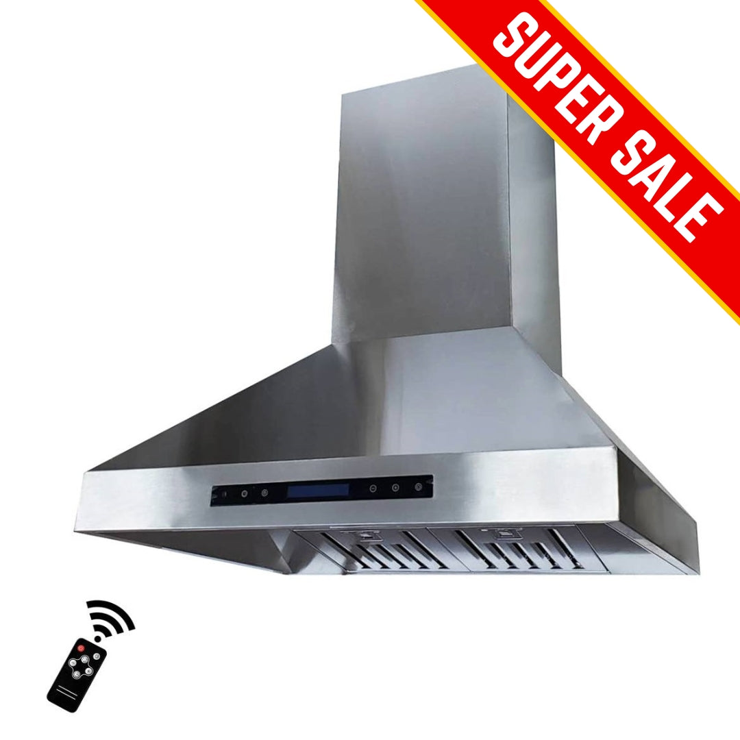 Hotte de cuisine murale professionnelle en acier inoxydable 36" 1000 CFM PRO-X06/36