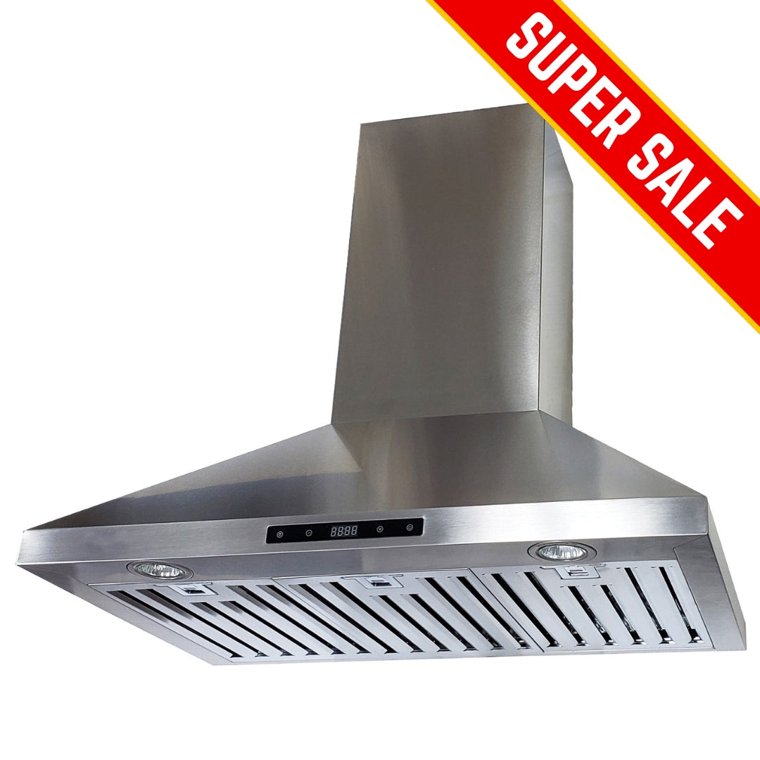 Crown 30 Inch 800 CFM Island Mount Range Hood PRO-B02/I-30