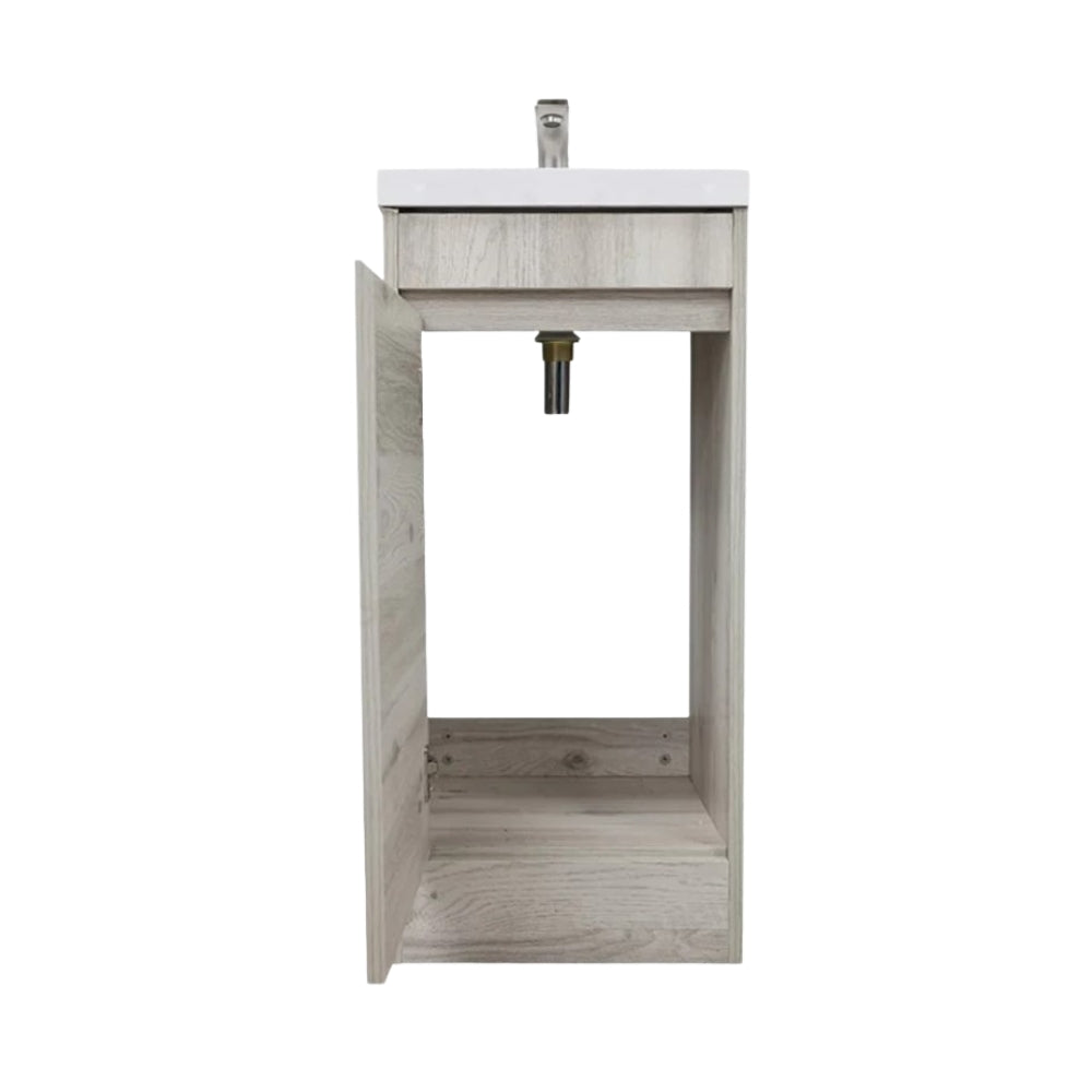 16"x14" Powder Room Vanity With Single Sink and Storage - SV1614