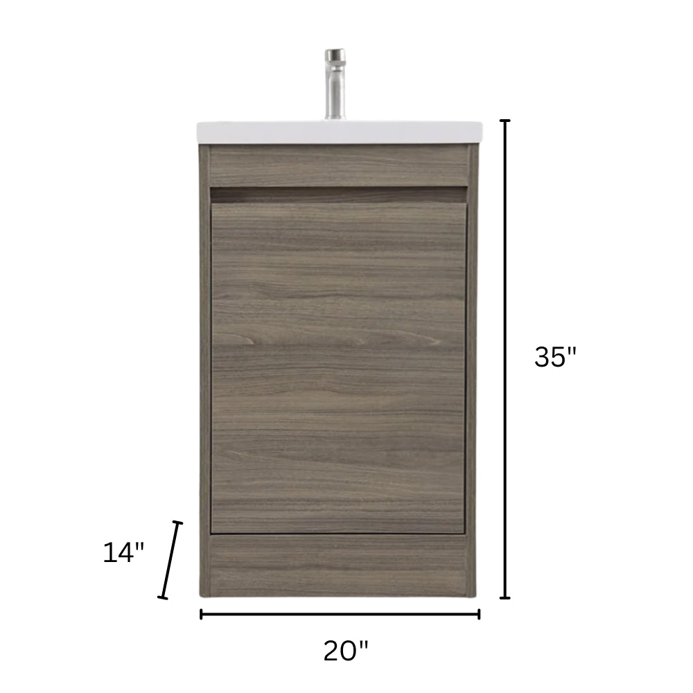 20"x14" Powder Room Vanity With Single Sink and Storage - SV2014