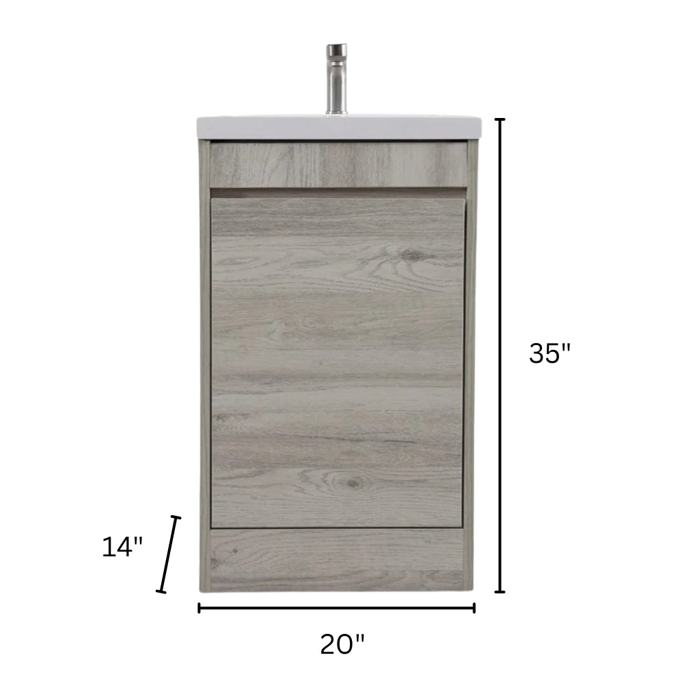 20"x14" Powder Room Vanity With Single Sink and Storage - SV2014