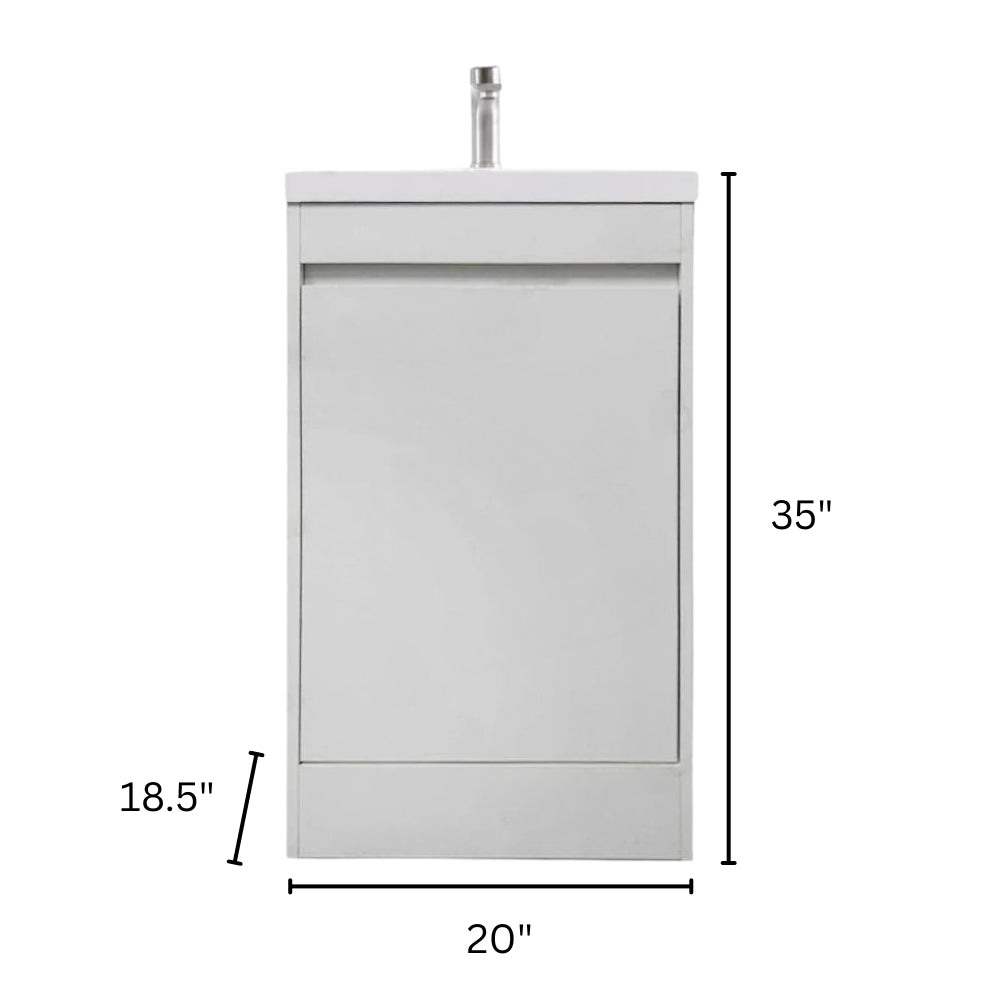 20"x18" Powder Room Vanity With Single Sink and Storage - SV2018