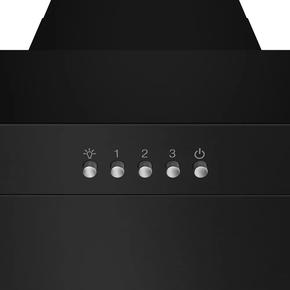 Thor Kitchen 36 Inch Professional Wall Mount Pyramid Range Hood in Black TRH36PB