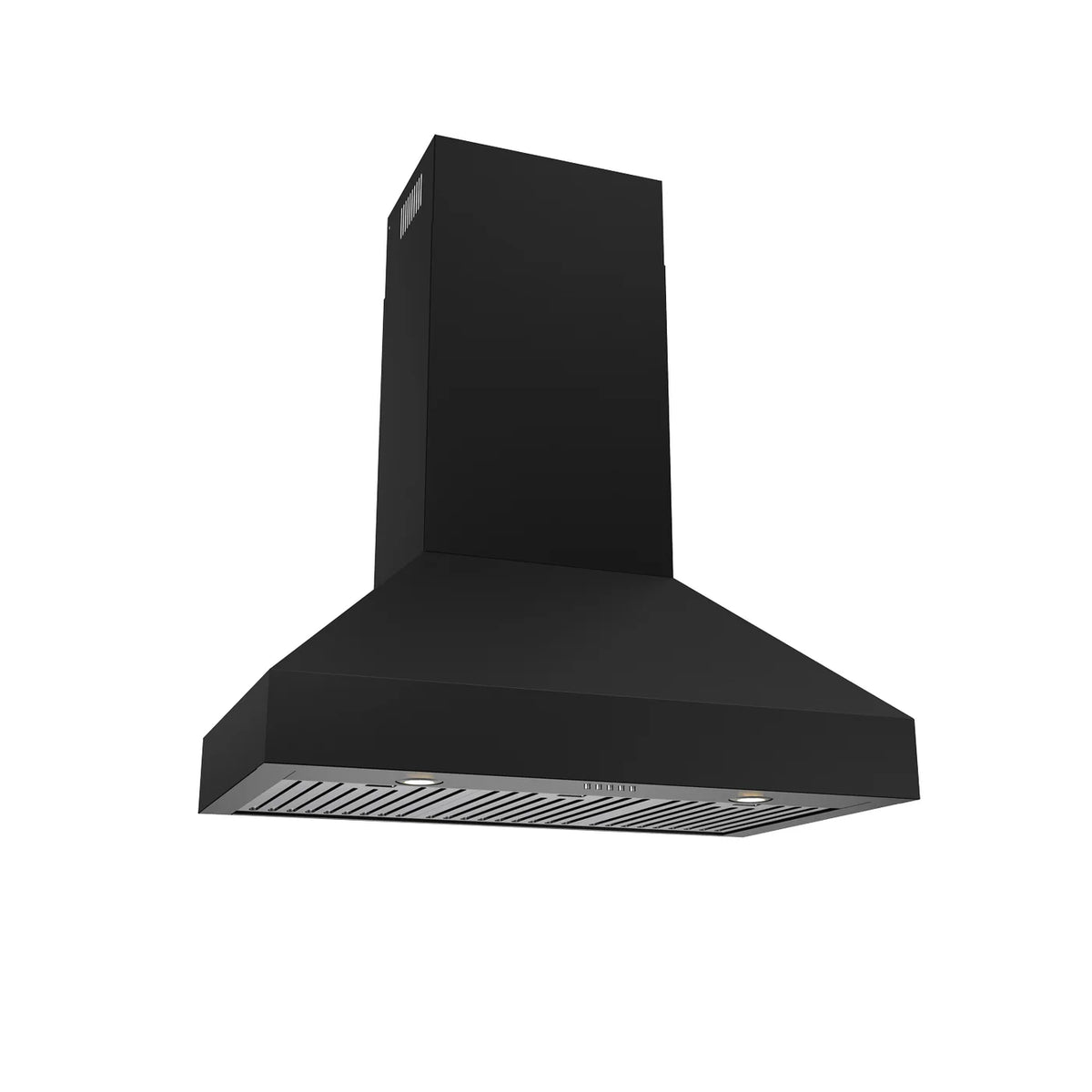 Thor Kitchen 36 Inch Professional Wall Mount Pyramid Range Hood in Black TRH36PB