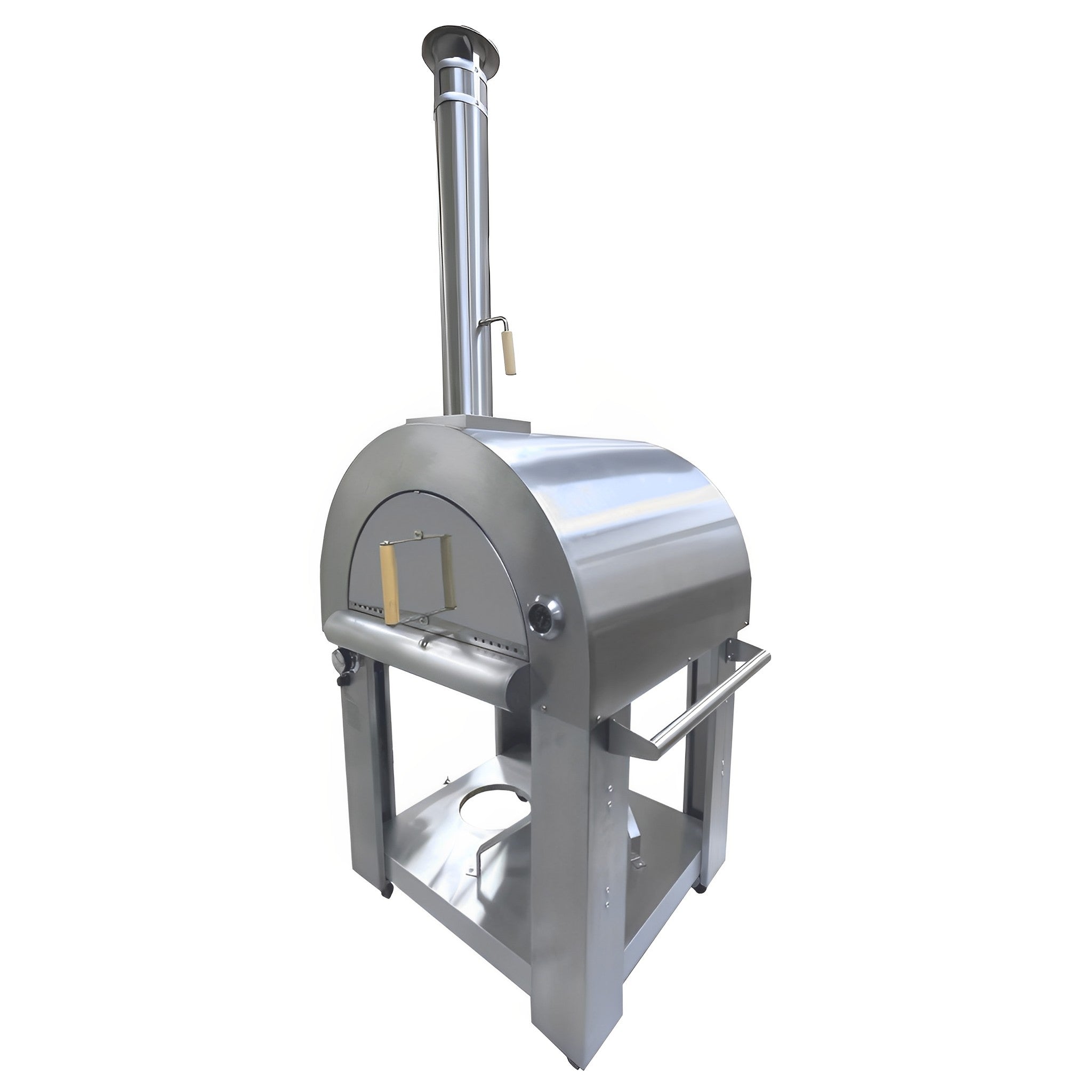Pizza Oven, 35000 BTUs Gas and Wood Outdoor Stainless Steel HPO03SH, Accessories and Cover Included - RenoShop