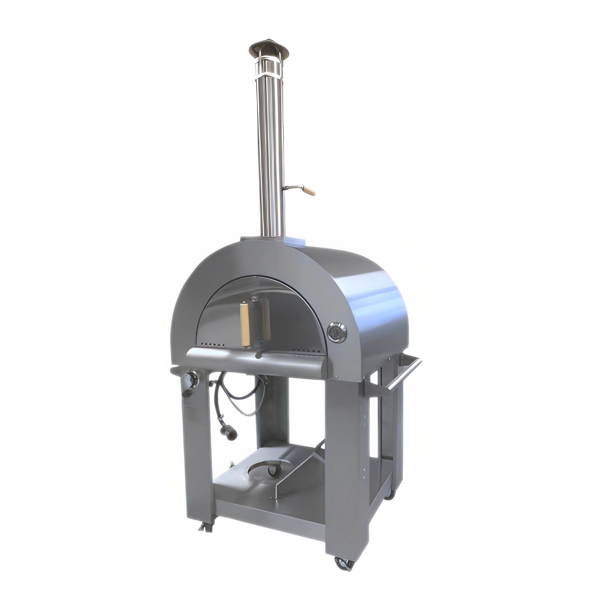 Pizza Oven, 35000 BTUs Gas and Wood Outdoor Stainless Steel HPO03SH, Accessories and Cover Included - RenoShop