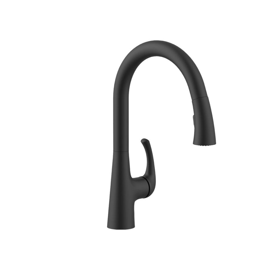 Glacier Bay Thornley Pull Down Kitchen Faucet in Matte Black 1001-712-200