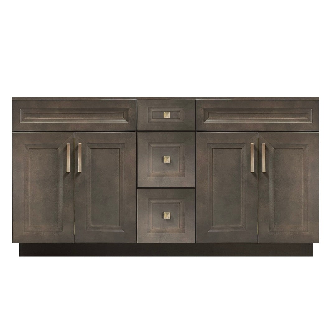 60-inch Solid Wood Double Sink Bathroom Vanity with Quartz Top & Sink, VSB60DD-K10