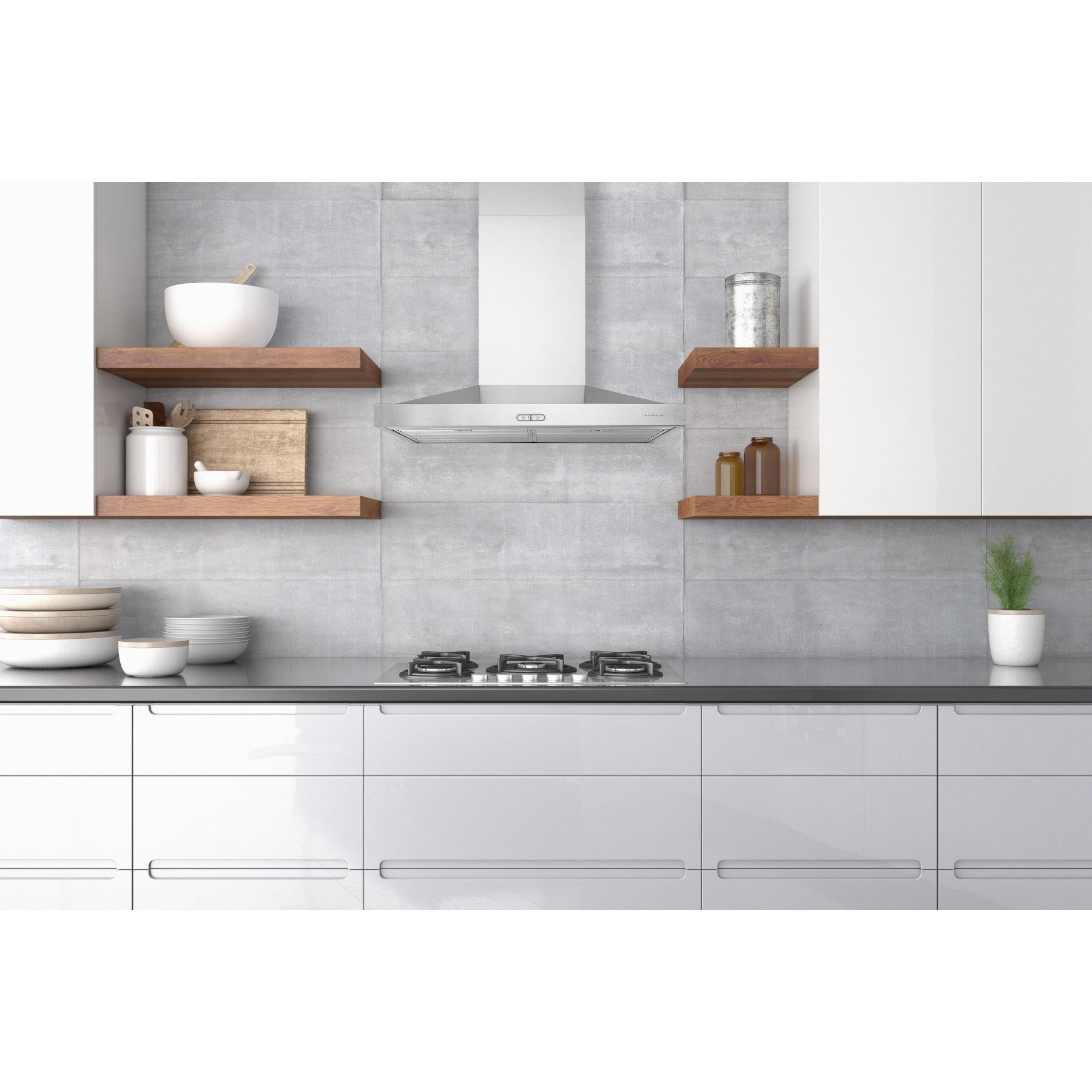 Broan 30" 550 CFM Stainless Steel Pyramid Chimney Range Hood VCS55030SSL - Open Box (NEW) -   - Broan