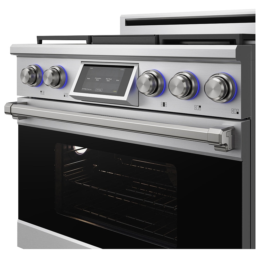 Thor Kitchen 36-Inch Professional Dual Fuel Range with Natural Gas 5 Burners Cooktop and 6.0 Cu. Ft. Electric Oven XRD36E