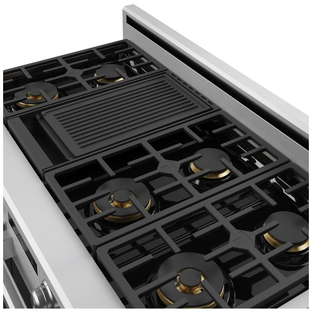 Thor Kitchen 48-Inch Professional Dual Fuel Range with Natural Gas 7 Burners Cooktop and 7.6 Cu. Ft. Electric Convection Oven XRD48E