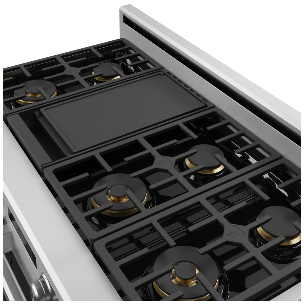 Thor Kitchen 48-Inch Professional Dual Fuel Range with Natural Gas 7 Burners Cooktop and 7.6 Cu. Ft. Electric Convection Oven XRD48E