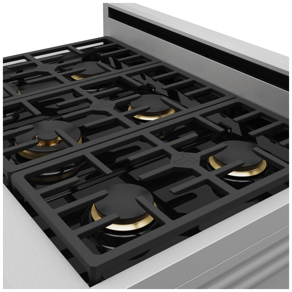 Thor Kitchen 36-Inch Professional Natural Gas Range with 6.0 Cu. Ft. Oven and 6 Cooktop Burners XRG36E