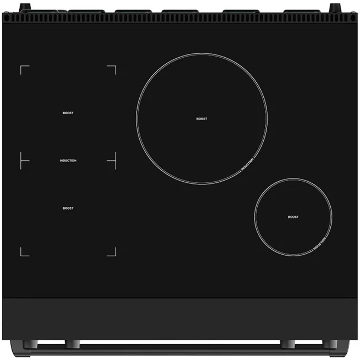 Gordon Ramsay by Thor Kitchen 30-Inch Professional Induction Range with Tilt Panel Touch Control in Black RSI30B