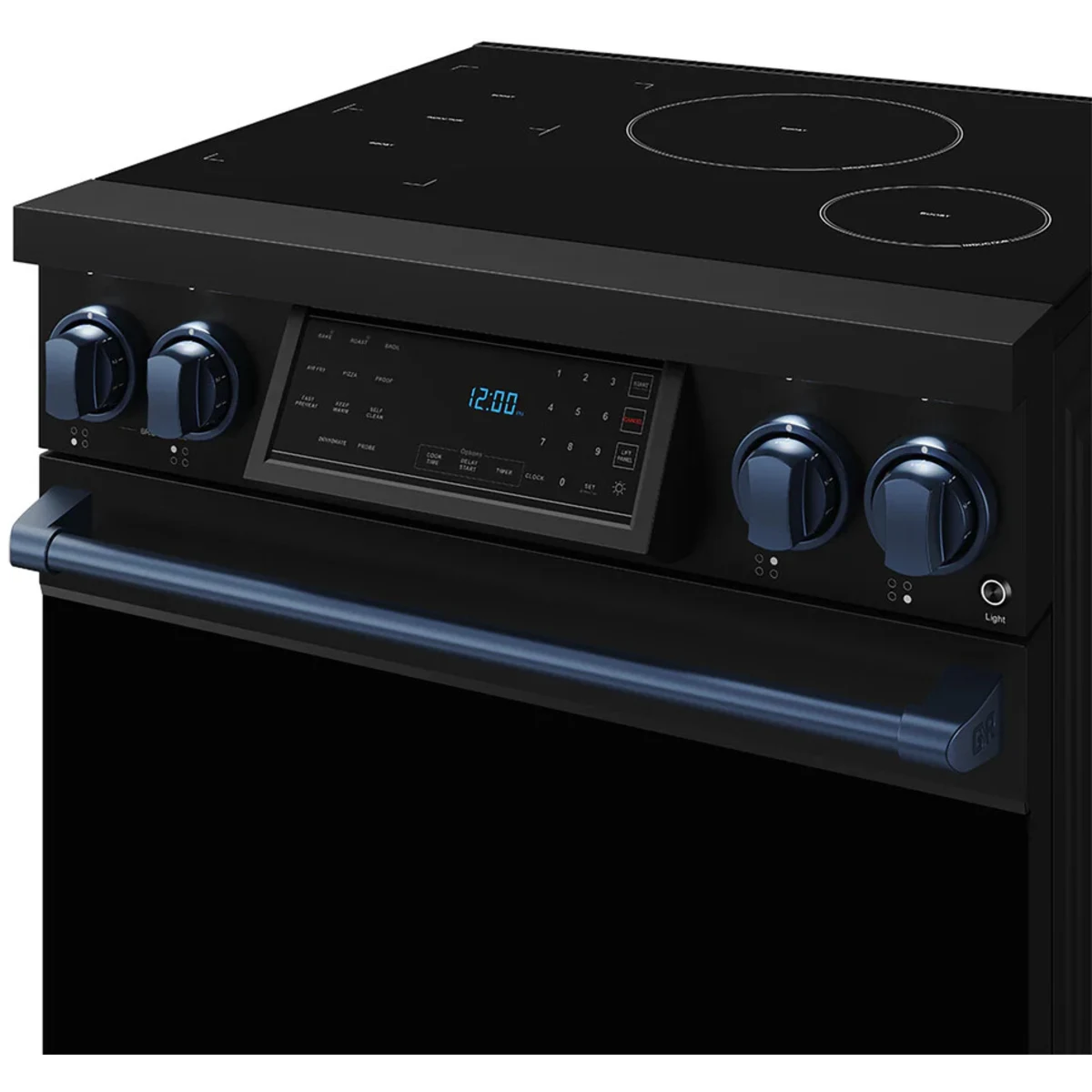 Gordon Ramsay by Thor Kitchen 30-Inch Professional Induction Range with Tilt Panel Touch Control in Black with Blue Trim RSI30B-BLU