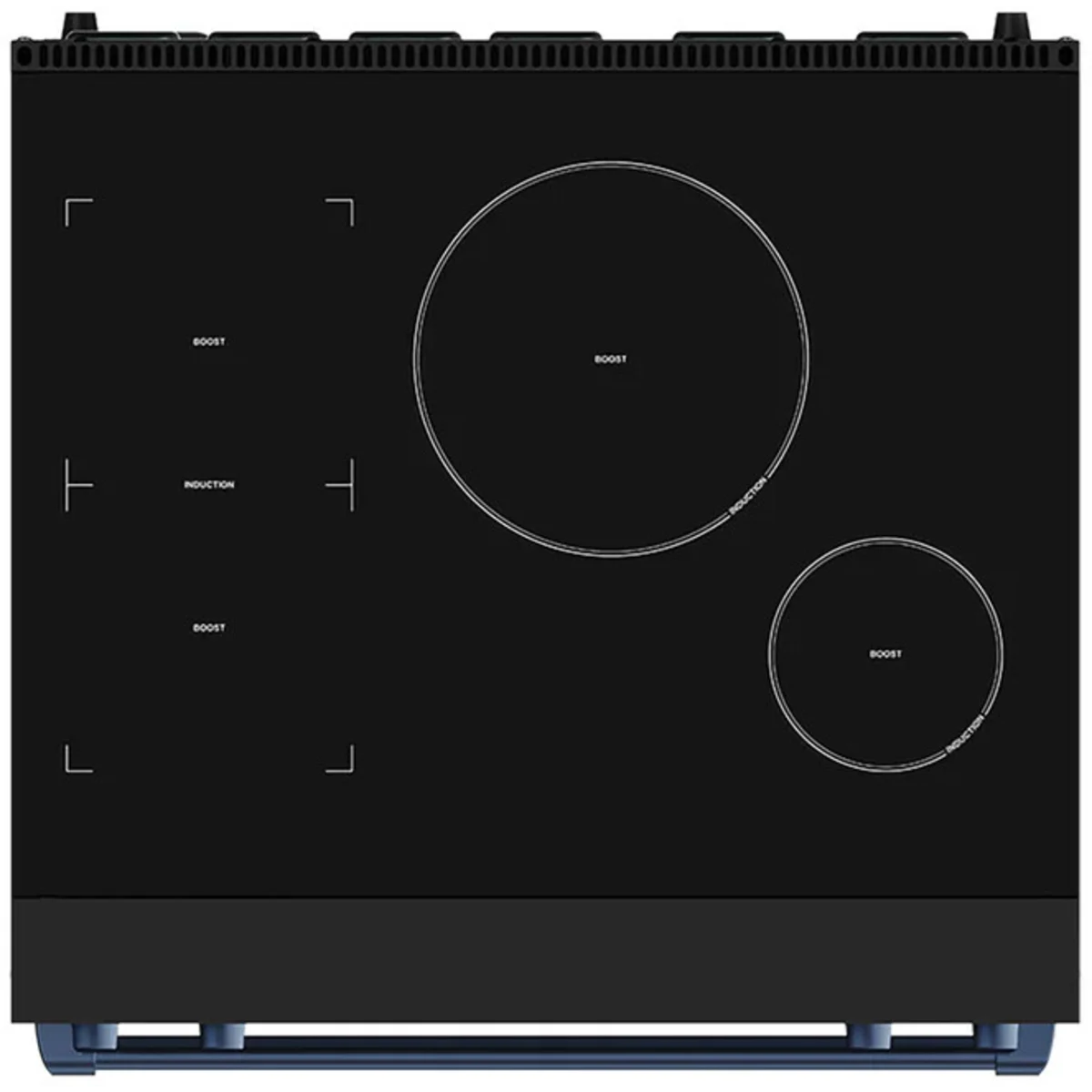 Gordon Ramsay by Thor Kitchen 30-Inch Professional Induction Range with Tilt Panel Touch Control in Black with Blue Trim RSI30B-BLU