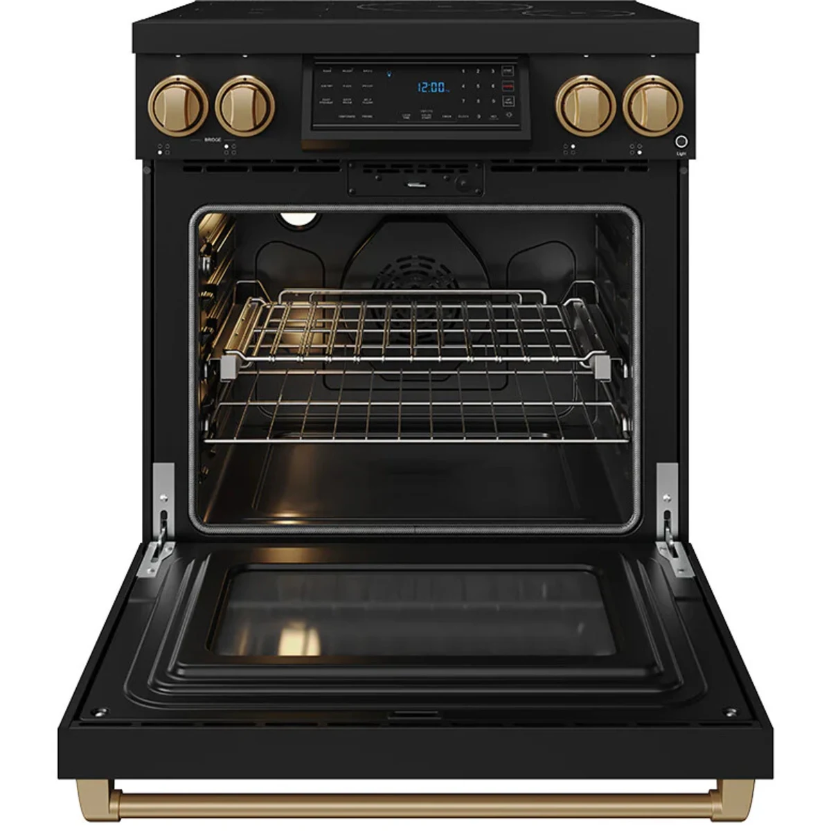 Gordon Ramsay by Thor Kitchen 30-Inch Professional Induction Range with Tilt Panel Touch Control in Black with Bronze Trim RSI30B-BRZ