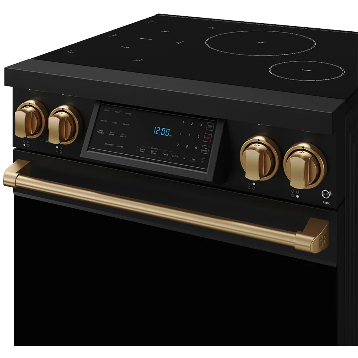 Gordon Ramsay by Thor Kitchen 30-Inch Professional Induction Range with Tilt Panel Touch Control in Black with Bronze Trim RSI30B-BRZ