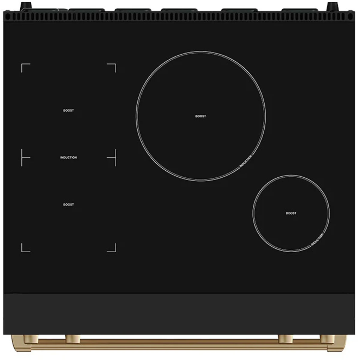 Gordon Ramsay by Thor Kitchen 30-Inch Professional Induction Range with Tilt Panel Touch Control in Black with Bronze Trim RSI30B-BRZ