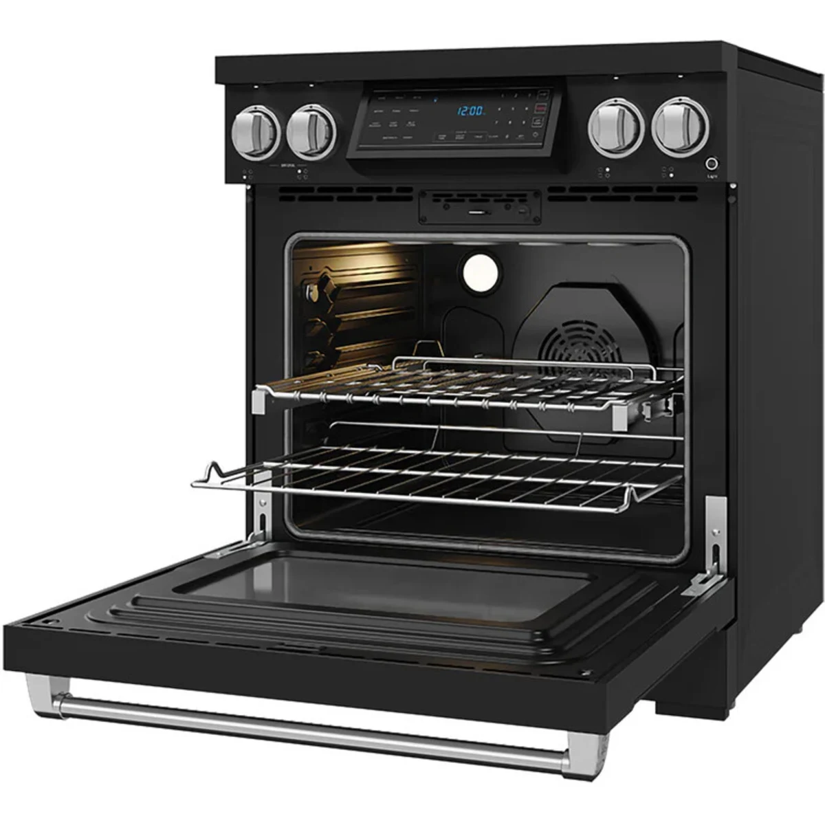 Gordon Ramsay by Thor Kitchen 30-Inch Professional Induction Range with Tilt Panel Touch Control in Black with Stainless Steel Trim RSI30B-SS