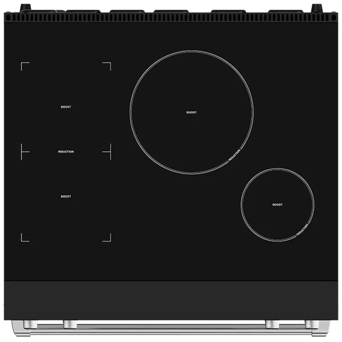Gordon Ramsay by Thor Kitchen 30-Inch Professional Induction Range with Tilt Panel Touch Control in Black with Stainless Steel Trim RSI30B-SS