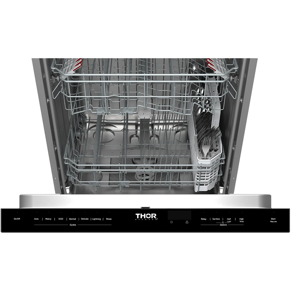 Thor Kitchen 24-Inch Built-In Dishwasher with 7 Cycles and Pocket Handle in Stainless Steel TDW24PT