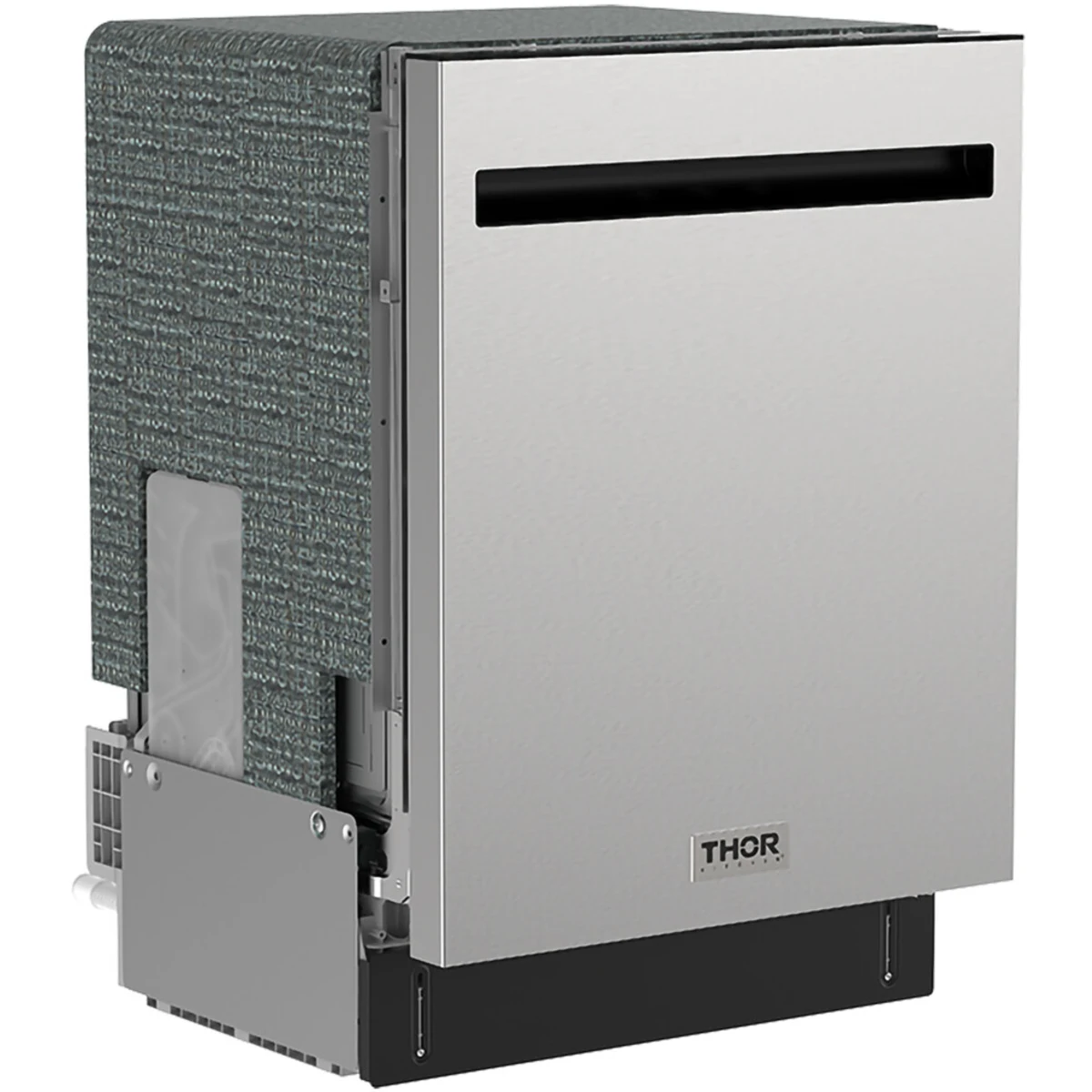 Thor Kitchen 24-Inch Built-In Dishwasher with 7 Cycles and Pocket Handle in Stainless Steel TDW24PT