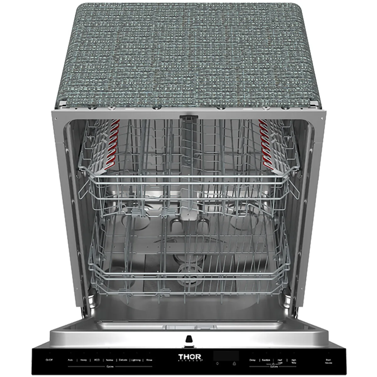 Thor Kitchen 24-Inch Built-In Dishwasher with 7 Cycles and Pocket Handle in Black TDW24PTB