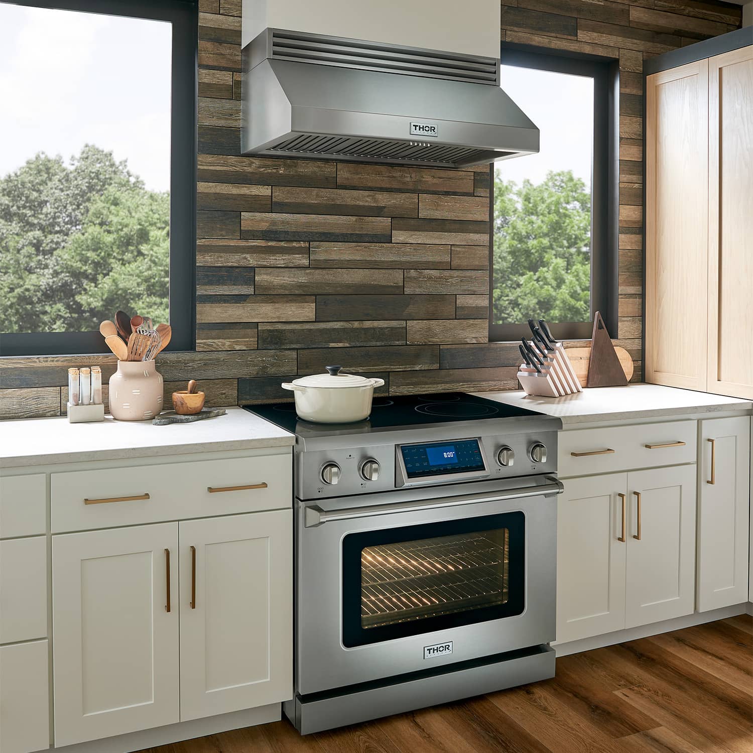 TRE3601 Professional Thor Kitchen 36 Inch Tilt Panel Electric Range Canada - RenoShop