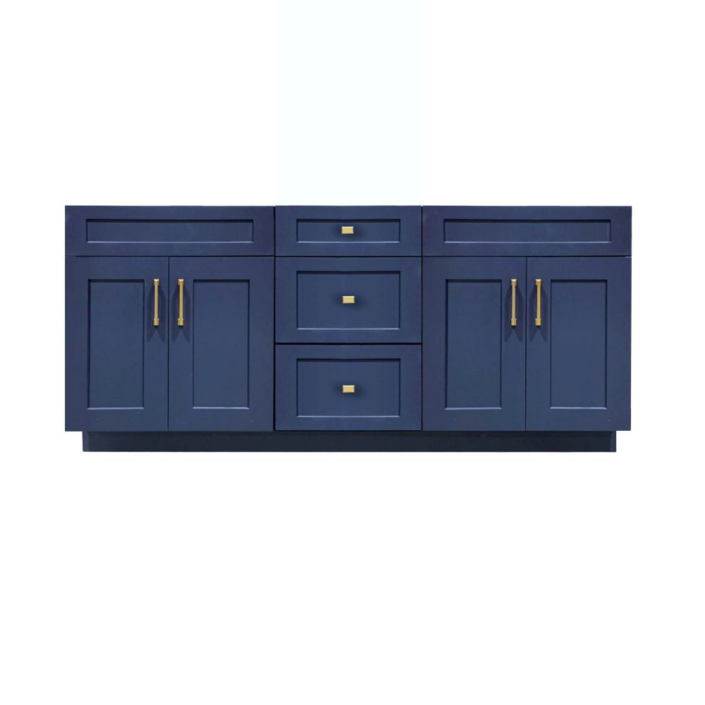 72 inch Solid Wood Double Sink Bathroom Vanity with Quartz Top & Sink VSD72DD