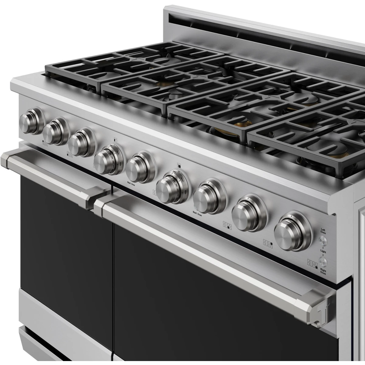 Thor Kitchen 48-Inch Professional Natural Gas Range with 7.6 Cu. Ft. Oven and 6 Cooktop Burners in Stainless Steel XRG48E