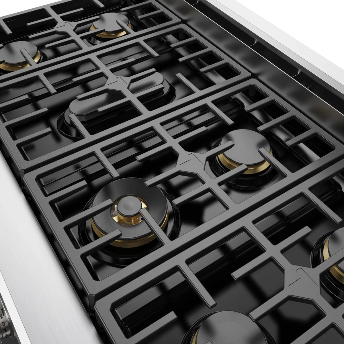 Thor Kitchen 48-Inch Professional Natural Gas Range with 7.6 Cu. Ft. Oven and 6 Cooktop Burners in Stainless Steel XRG48E