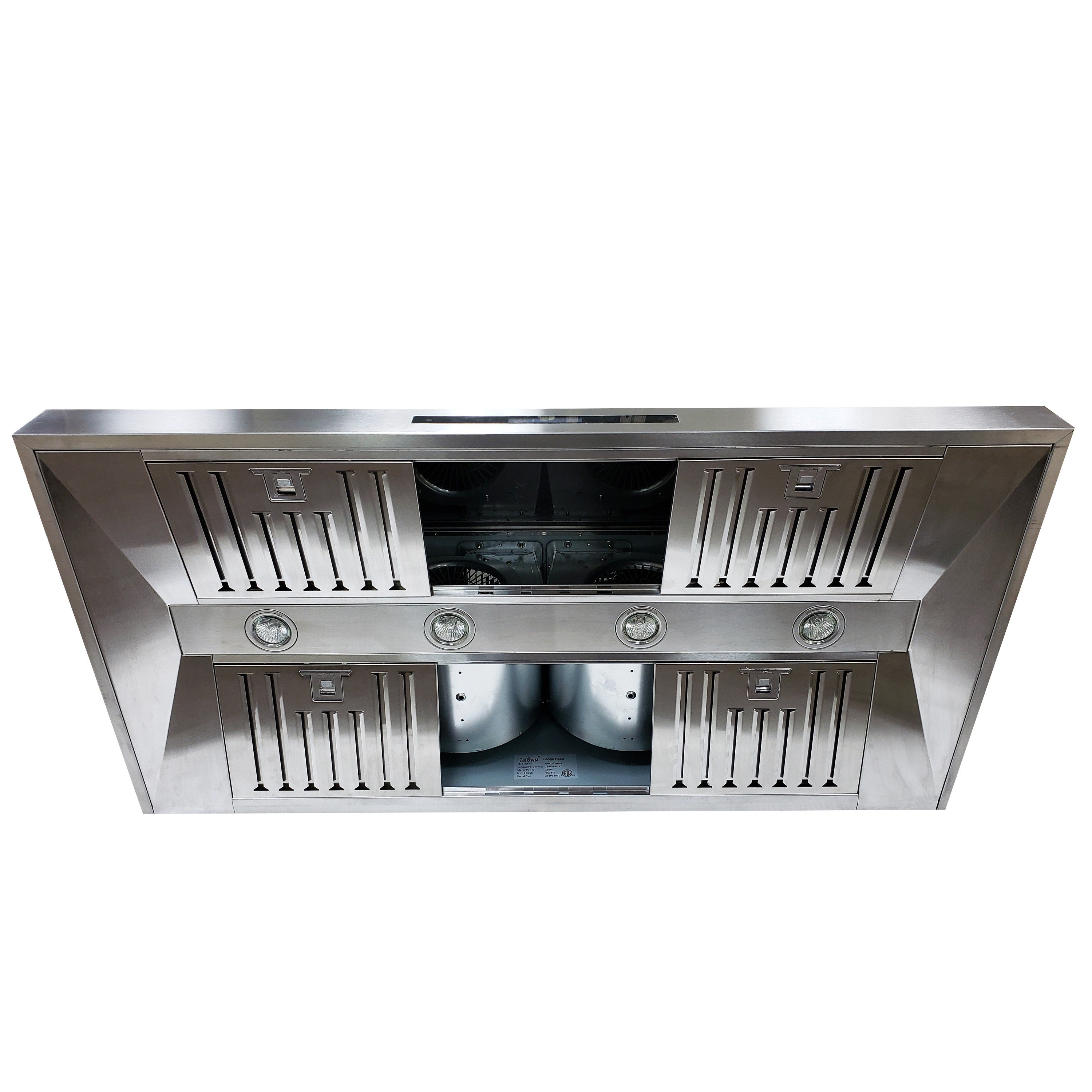 Crown PRO-X06/48 Professional 48" Stainless Steel Silver Wall Mount Range Hood - RenoShop