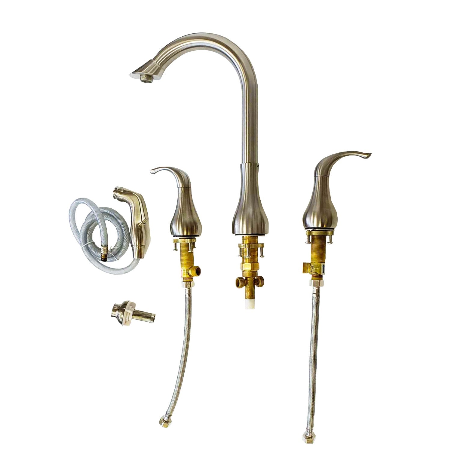 Crown PVD 6825WS-03 Brushed Nickel Kitchen Faucet - RenoShop