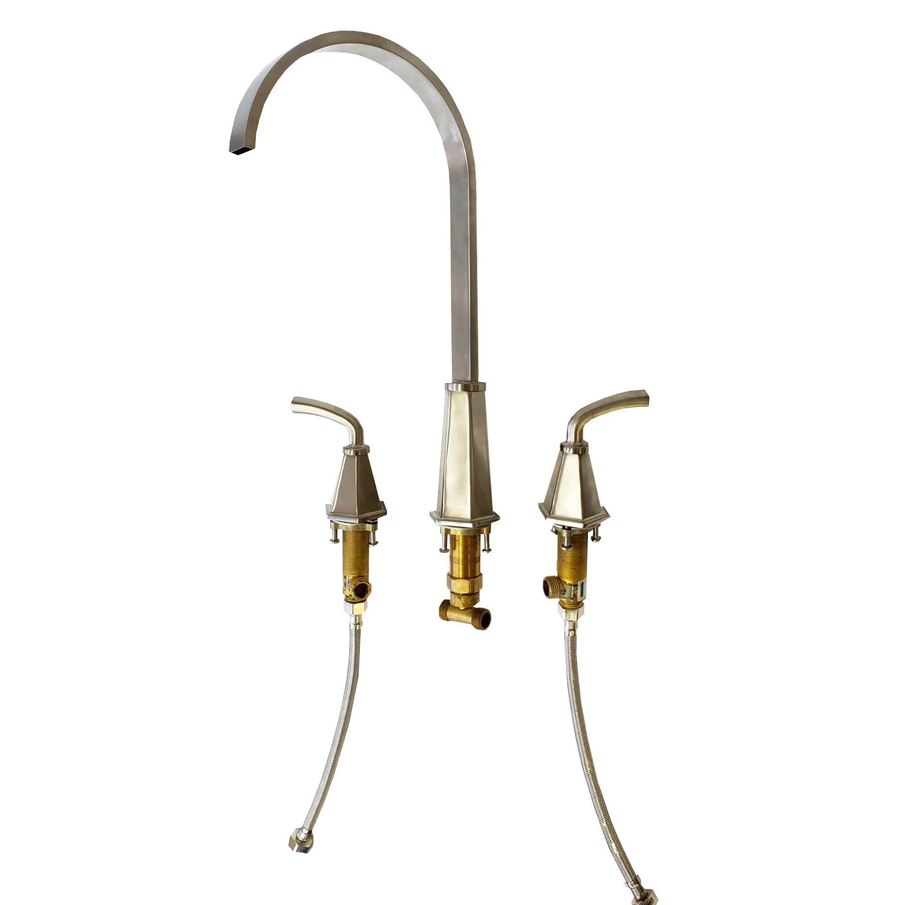 Crown PVD 6715-03 Brushed Nickel Kitchen Faucet - RenoShop