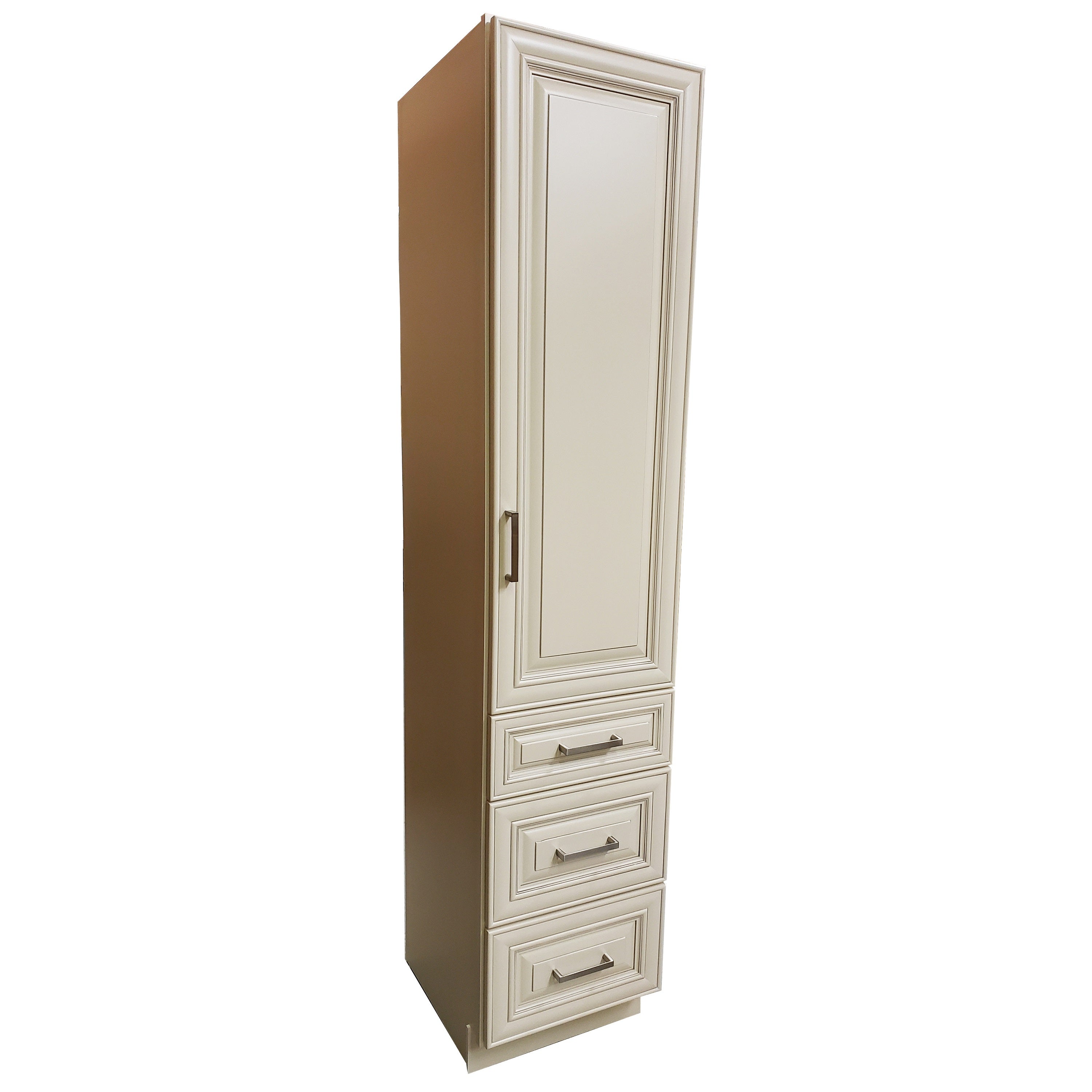 Crown LC188421 18 Inch Solid Wood Bathroom Linen Tower - RenoShop