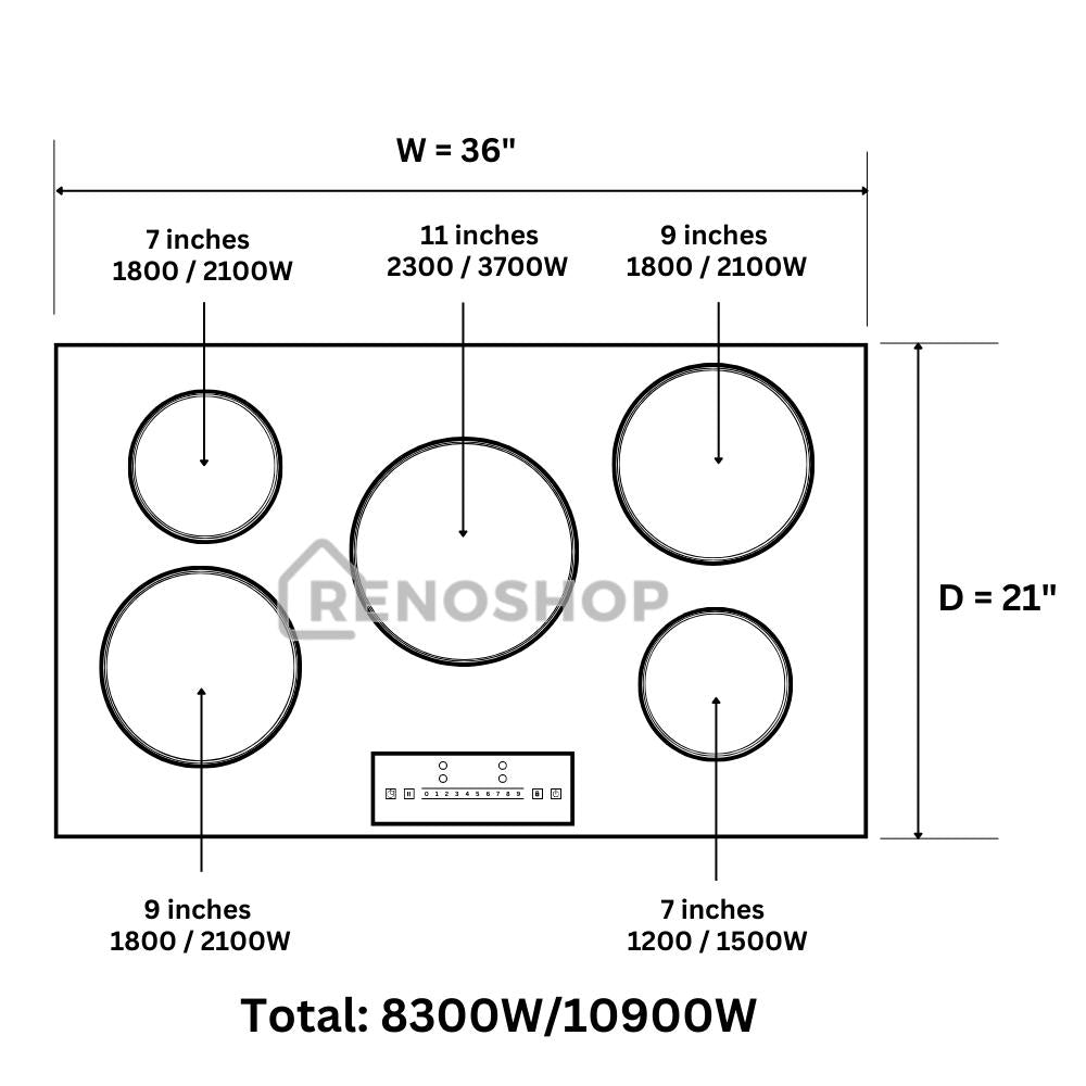 36 Inch Induction Cooktop