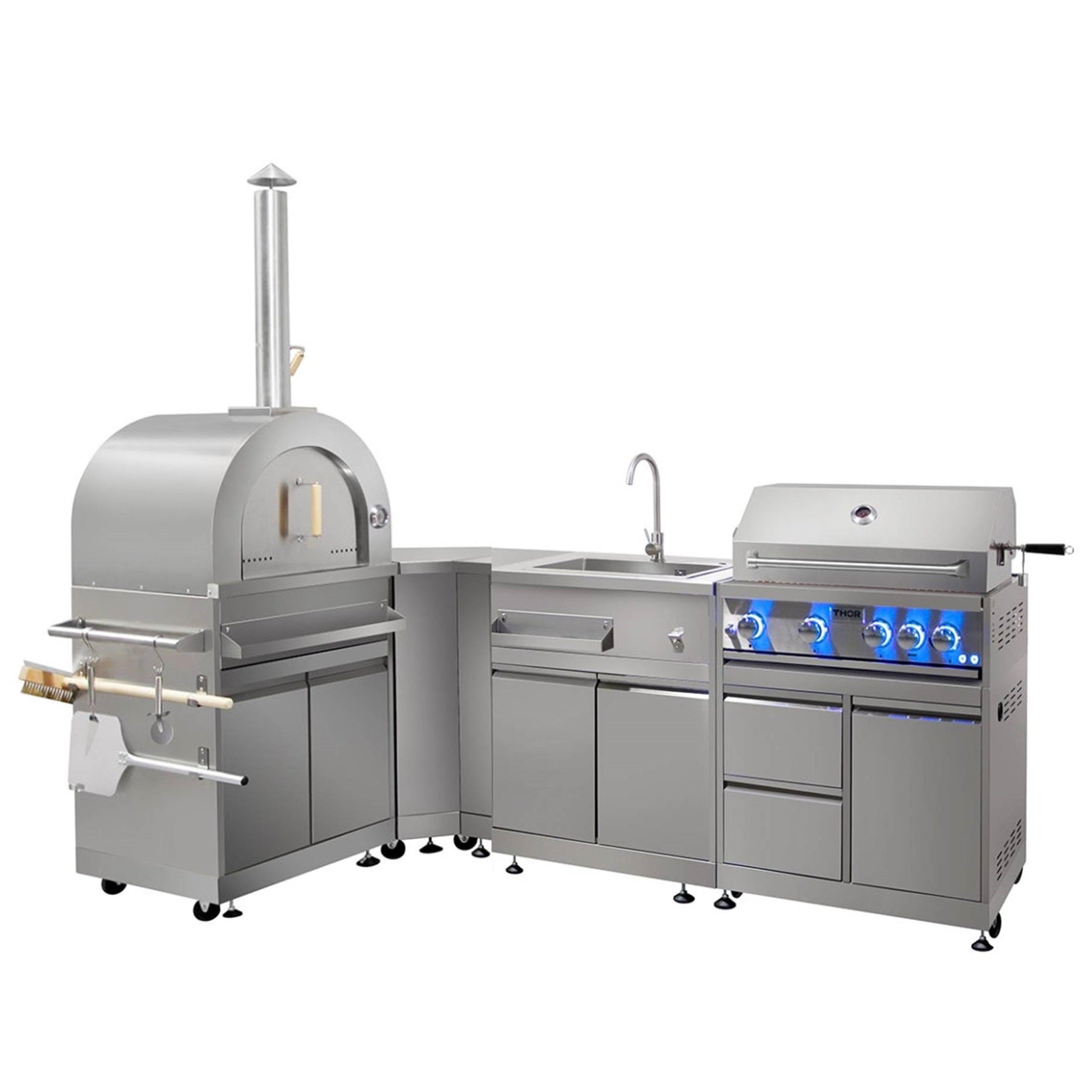 THOR 5-Pc  Pro Style Stainless Steel Modular Outdoor Kitchen Suite 5Pc-2 - RenoShop