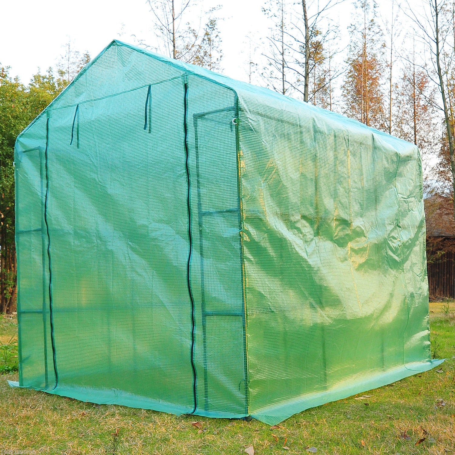 Walk-in Portable Pop up Flower Plant Greenhouse with Shelves 8'x6'x7' - RenoShop