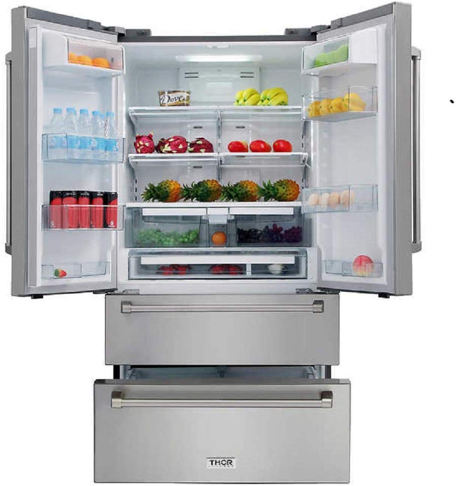 CRTK 36-4 - Pack (Fridge, Range Hood, Gas Range & Dishwasher) Stainless Steel Kitchen Set - RenoShop