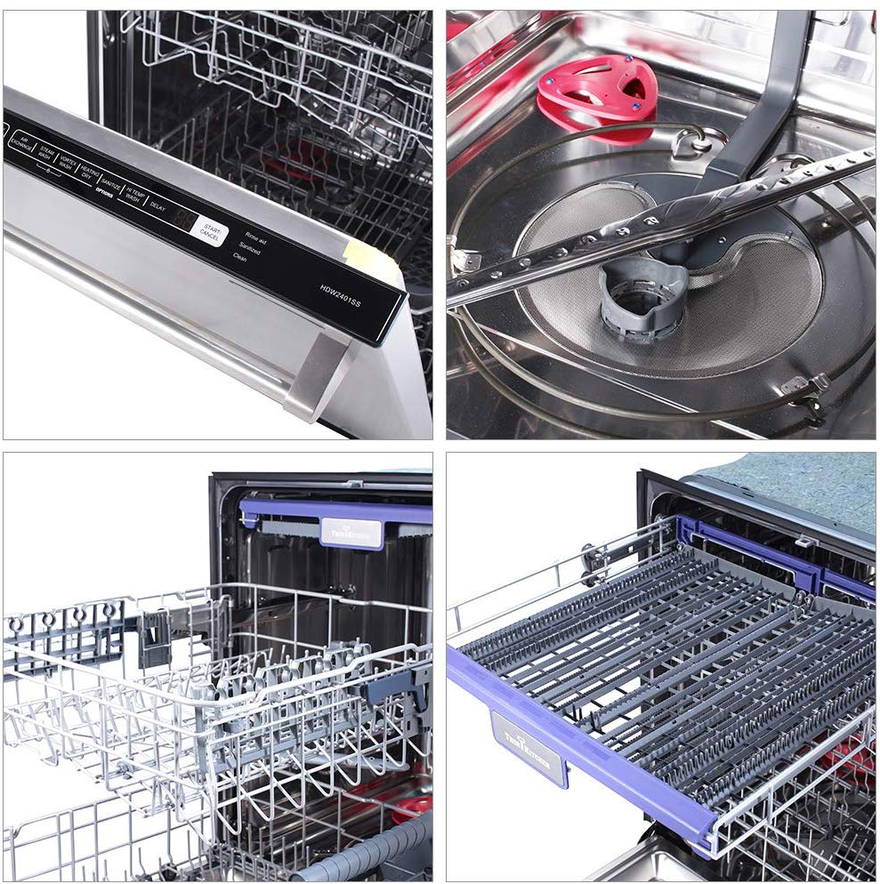 CRTK 36-4 - Pack (Fridge, Range Hood, Gas Range & Dishwasher) Stainless Steel Kitchen Set - RenoShop