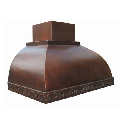 Crown Copper Wall Mount Range Hood 008-362425-SM-CES - RenoShop
