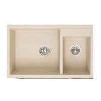 Crown GS8205 Solid Granite Double Bowl Undermount Quartz Kitchen Sink - RenoShop