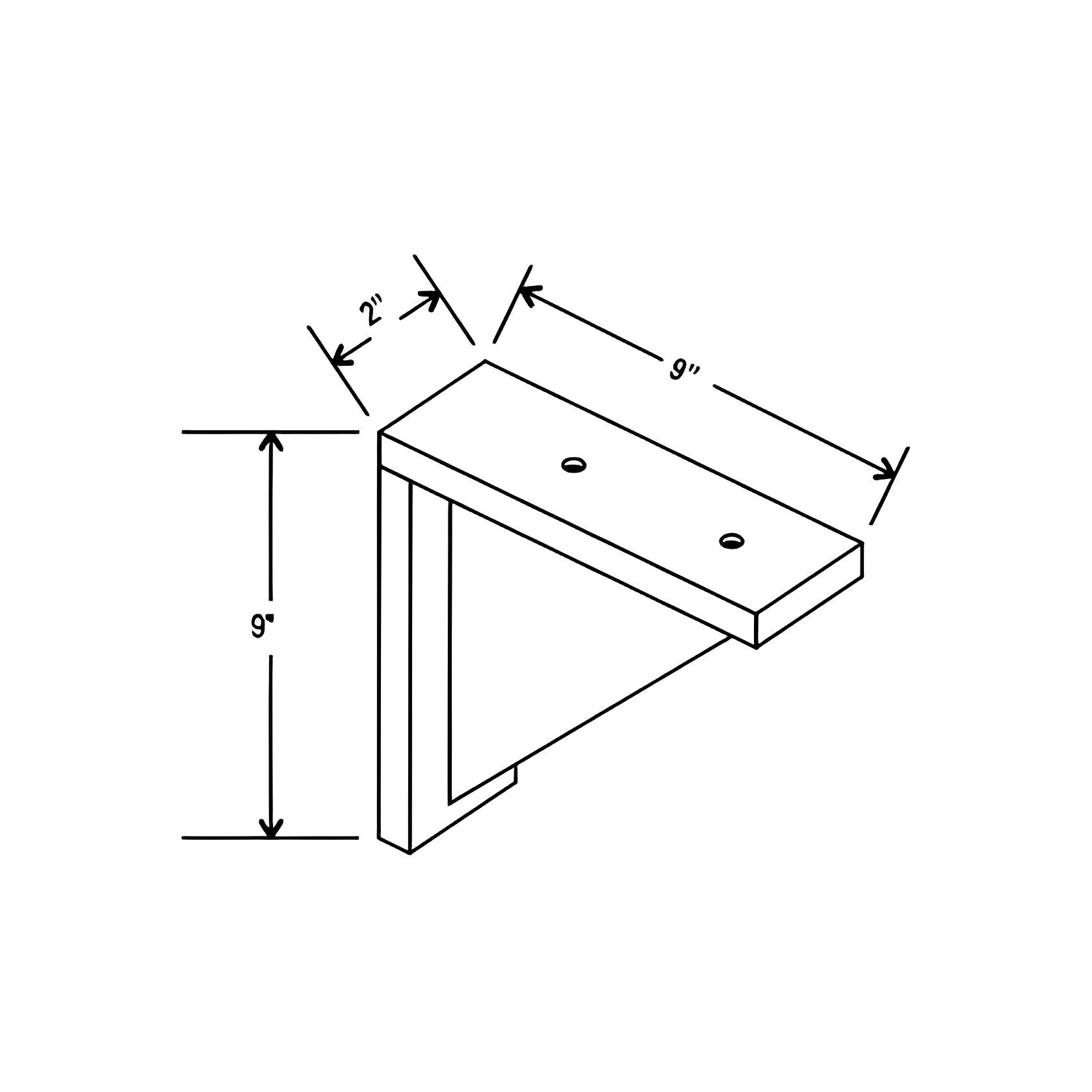CB9 White Shaker Corbel - RenoShop