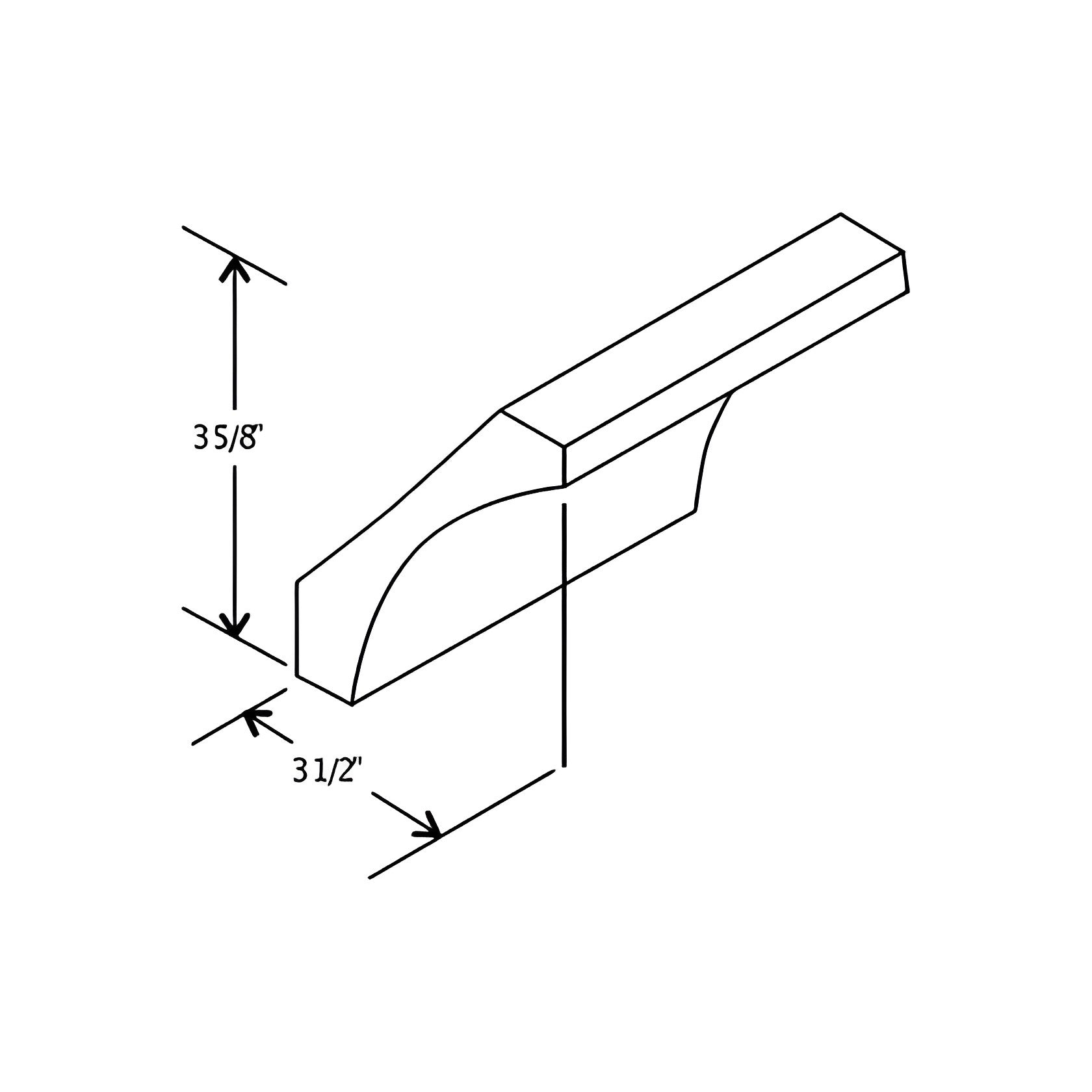 COV Grey Shaker Cove Crown Moulding - RenoShop