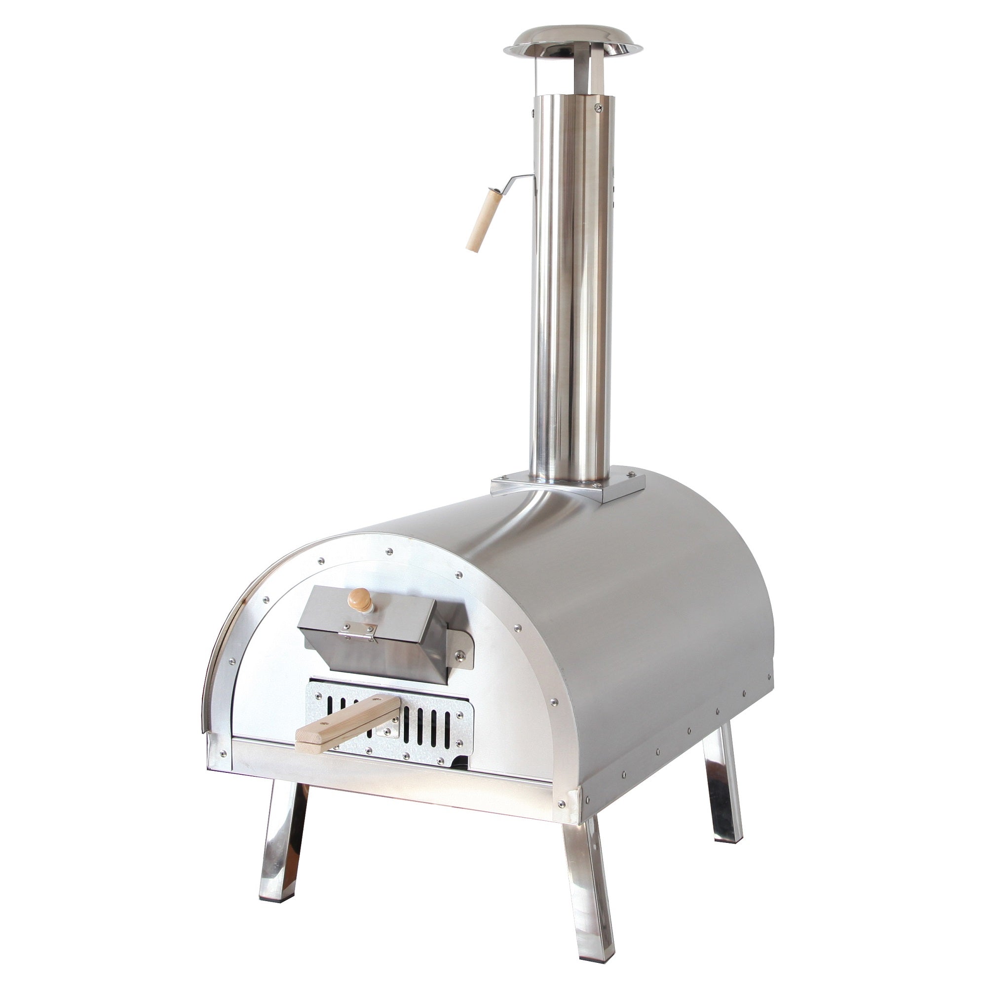 Crown stainless steel wood burning BBQ outdoor pizza oven w/Accessories 86002 Canada - RenoShop