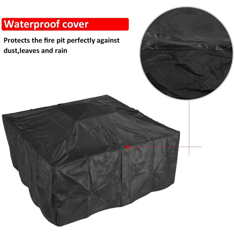 Crown Squared 32" Fire pit, BBQ outdoor steel wood burning Fireplace