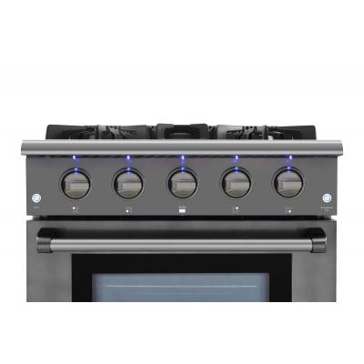 Thor Kitchen HRG3080-BS 30" Professional Gas Range in Black Stainless Steel - RenoShop