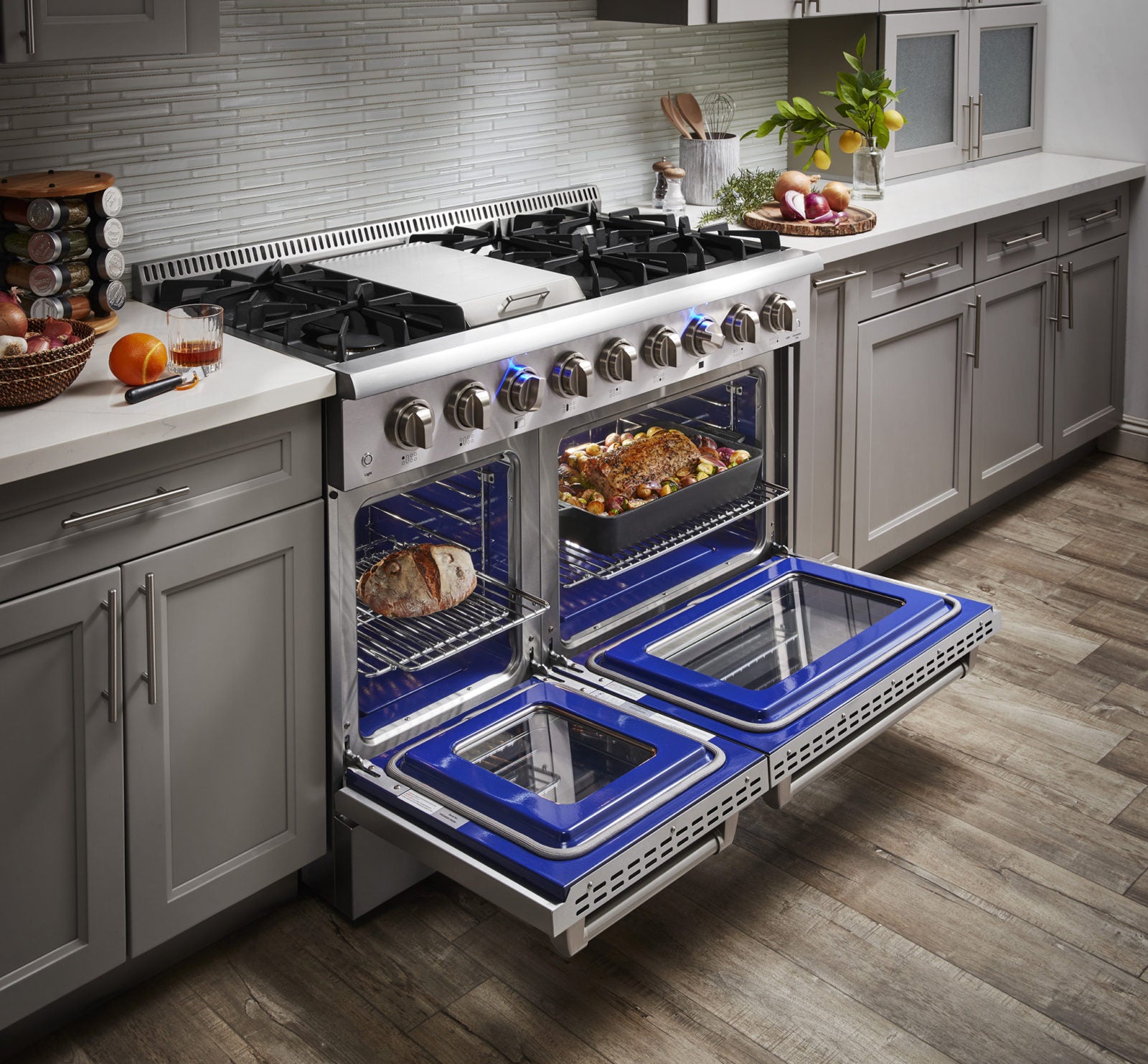 HRD4803U Thor Kitchen 48 Inch Double Oven Dual Fuel Range Canada - RenoShop