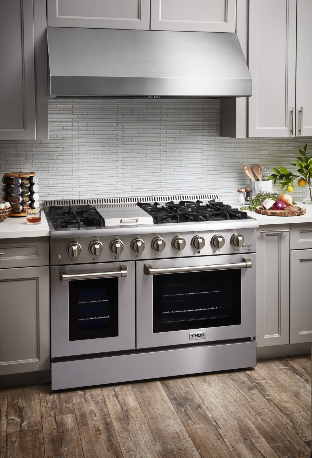 HRD4803U Thor Kitchen 48 Inch Double Oven Dual Fuel Range Canada - RenoShop